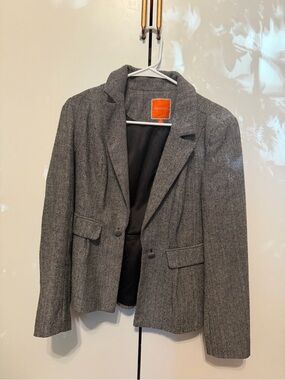 Modcloth Gray Herringbone Blazer